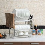 Skecten - gouttoir vaisselle 3 tages en acier inoxydable - gouttoir  couverts - 3 plateaux d'gouttement ...