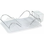 Gouttoir vaisselle clean blanc, egouttoir cuisine avec plateau amovible, mtal - plastique, 48x12x32 ...