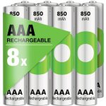 Gp recyko pile rechargeable lr3 (aaa) nimh 850 mah 1. 2 v 8 pc(s) a757022