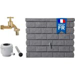Graf - cuve décorative mur rocky - 400l - gris granite Graf - cuve décorative mur rocky - 400l - gris granite