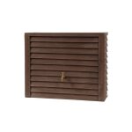 Graf ? r�cup�rateur d'eau de pluie mural 350l en plastique recycl� ? finition bois fonc� ? installation ...