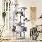 Grand arbre � chat, xxl de 193 cm de haut, pour grands chats stable avec 2 niches, 2 plateformes, hamac, ...