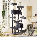 Msmask - grand arbre � chat, xxl de 193 cm de haut, pour grands chats stable avec 2 niches, 2 plateformes, ...