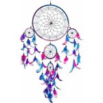 Grand attrape rve bleu roi, rose, violet dreamcatcher  perles &  plumes fait main, capteur de rves ...