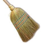 Balai paille de riz traditionnel 5 fils manch largeur 35 cm manche bois 150 cm balai pour mnage extrieur, ...