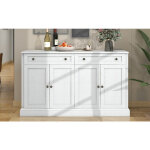Grand buffet avec 4 portes et 2 tiroirs, buffet moderne pour salle � manger et salon, 150 x 40 x 86 cm ...