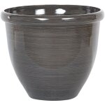 Grand cache - pot rond marron, diamtre 44 cm en mlange de fibres au design moderne idal pour intrieur ...