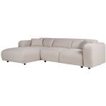 Grand canap� d'angle gauche en tissu chin� beige pogni de maison c�phy