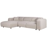 Grand canap d'angle gauche en tissu chin beige pogni de maison cphy