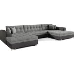 Canapé panoramique convertible vira en bi - matiére - noir / noir Canapé panoramique convertible vira en bi - matiére - noir / noir