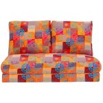 Grand fauteuil convertible 2 places multipositions patchwork talya 120cm