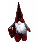 Lcd - grand gnome avec patette chapeau tissu 40 cm deco marionnette