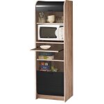 Grand meuble colonne de cuisine micro onde bois clair et noir nantes Grand meuble colonne de cuisine micro onde bois clair et noir nantes