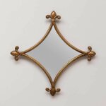 Grand miroir fleurs de lys dor 51cm
