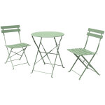Ensemble bistro 3 pièces avec cadre renforcé, résistant à la rouille 2 chaises et 1 table, acier premium, ... Ensemble bistro 3 pièces avec cadre renforcé, résistant à la rouille 2 chaises et 1 table, acier premium, ...