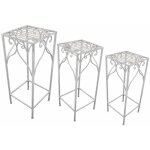 Grands petits jardinières de médias de l'extérieur dans l'ancien ensemble en acier blanc 3 pièces floreal ... Grands petits jardinières de médias de l'extérieur dans l'ancien ensemble en acier blanc 3 pièces floreal ...
