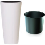 Grand pot de fleurs tubus slim shine dtus250s blanc