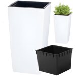 Grand pot de fleurs urbi durs225 avec insert blanc