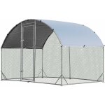 Grand poulailler en m�tal, enclos � poulets pour cour avec toit et grillage, cage � volailles avec housse ...