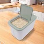 Grand rcipient  riz 10 kg pour nourriture, poubelle  crales de cuisine, rcipient  farine, distributeur ...