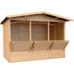 Timbela - grand stand de vendeur avec comptoir 6 m2, trois fen�tres ? ext�rieures h232x336x263 cm ? m150a ...