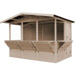 Timbela - grand stand de vendeur avec comptoir 6m2, cinq fen�tres ? ext�rieures h232x336x263 cm m150b ...