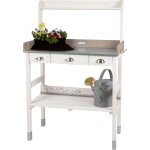 Grand table de rempotage jardinage plantation en bois avec 3 tiroirs, rsistant aux intempries, grand ...
