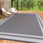 Grand tapis d'ext�rieur, tapis imperm�able r�versible, id�al pour les camping - cars, les balcons, les ...