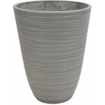 Gardeness - grand vase de jardin rond en diam�tre de fibre synth�tique 39x46 cm p�tunia grey - grey