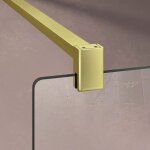 Grand verre - barre de renfort recoupable pour porte et paroi de douche en alu dor� 90cm