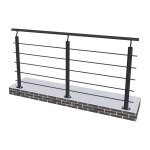 Grand verre garde de corps de protection d'escalier, fixation verticale int�rieure et ext�rieure - longueur ...