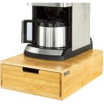 Grande bote  capsules de caf  th, porte - capsules distributeur de capsules  tiroir en bambou pour ...