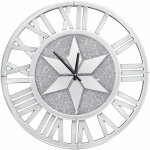 Grande horloge murale design salon: pendule murale diamètre 60 cm montre murale ronde moderne - argenté ... Grande horloge murale design salon: pendule murale diamètre 60 cm montre murale ronde moderne - argenté ...