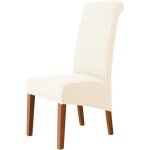 Grandes housses de chaise pour salle  manger, housse en jacquard gomtrique pour grande chaise de salle ...