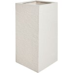 Beliani ? grande jardini�re haute 40x40x77 cm en fibre d'argile beige clair ? r�sistante aux temp�ratures ...