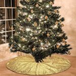 Grande jupe de sapin de nol  paillettes scintillantes - 122 cm - dcorations de nol pour sapin de ...