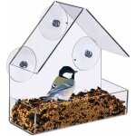 Grande mangeoire à oiseaux exterieur suspendue, 3 ventouses collantes fortes, acrylique transparent bird ... Grande mangeoire à oiseaux exterieur suspendue, 3 ventouses collantes fortes, acrylique transparent bird ...