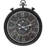 Atmosphera - horloge mécanique azad d60cm noir créateur d'intérieur Atmosphera - horloge mécanique azad d60cm noir créateur d'intérieur