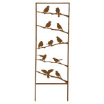 La grande prairie - treillage oiseaux fer marron 38x1x115cm La grande prairie - treillage oiseaux fer marron 38x1x115cm