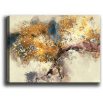 Grande toile d�corative multicolore avec cadre en bois, 70x100 cm, id�ale pour salon ou hall d'entr�