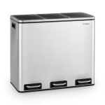 Klarstein - grandmaster trash poubelle à pédale 54 l / 3x18 l silencieux pp inox Klarstein - grandmaster trash poubelle à pédale 54 l / 3x18 l silencieux pp inox