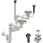 Granitan - siphon automatique � double compartiment - chrome