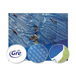 Gre - b�che � bulles pour piscine acier en huit 6, 40 x 3, 90 m - gr�