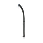 Gre douche solaire courbe d'extrieur en pvc noir - 22 l - robinet rglable