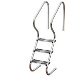 Gre - echelle acier inoxydable pour piscine enterr�e - 3 marches double