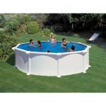 Gre - piscine acier blanc atlantis ronde 4, 80 x 1, 32 m - gr