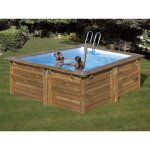 Gre - piscine bois carra 3 3, 05 x 3, 05 x 1, 19 m - gr�