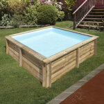 Piscine bois city 2, 25m x 2, 25m x h:0, 68m