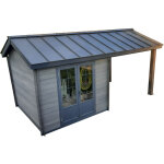 Green outside ? toiture bac acier pour abri composite 18, 5m� ? 24 plaques 1750x500mm ? 3 faiti�res 2000mm ...