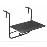 Greenwood - table pliante de garde - corps 60x52 cm en fer anthracite - fermo